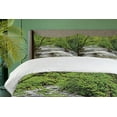 thumbnail image 4 of Ambesonne Appalachian Duvet Cover Sets, Creek in Spring Forest, 2-King, Lime Green Sage Green, 4 of 7