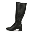 thumbnail image 4 of Women's Leatherette Buckled Low Flare Heel Knee High Riding Boot 19836, 4 of 6