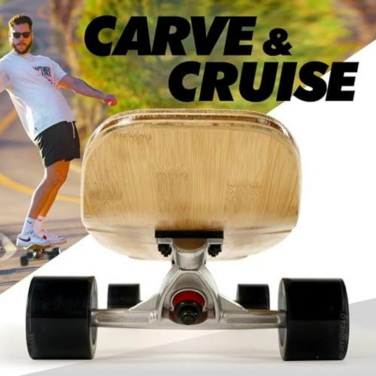 Magneto 44 inch Kicktail Cruiser Longboard Skateboard | Bamboo and