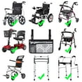 thumbnail image 6 of SupreGear Wheelchair Side Bag with Cup Holder, Reflective Strip, Durable Storage Pouch, Gray, 6 of 8