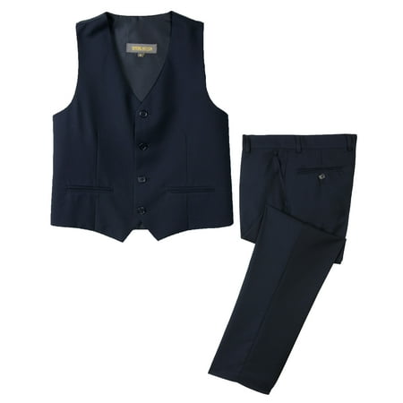 Spring Notion Big Boys' Two Button Suit, Navy