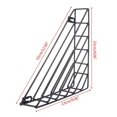 thumbnail image 2 of Nordic Geometric Iron Magazine Storage Rack Wall Basket Home Organizer Decor New White, 2 of 4