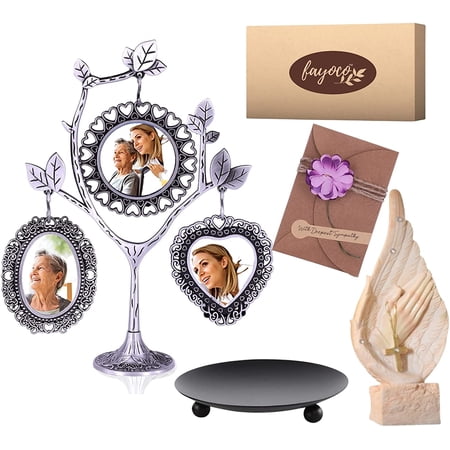 Sympathy Gift Set For Loss Of Loved One With Metal Family Tree Photo ...