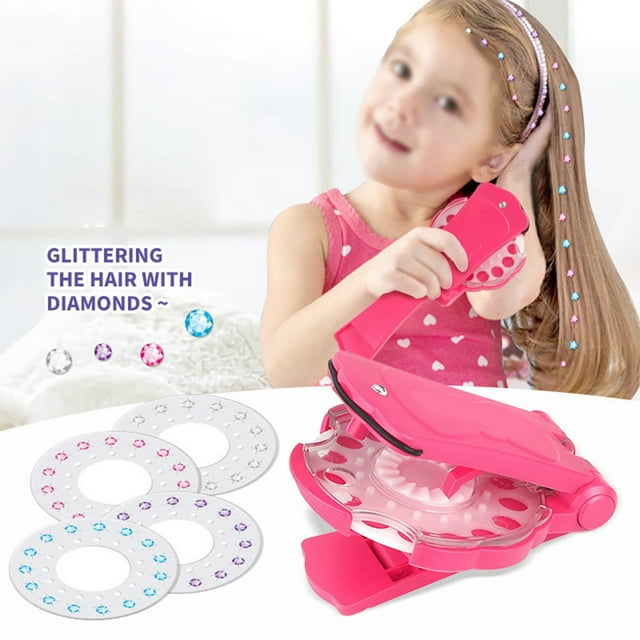 Juguete de taladro con purpurina brillante, juguete de maquillaje para el cabello con purpurina brillante para niña, juguete de taladro con purpurina DI, multifuncional