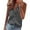Grey, variant on Dressy Ruffle V-Neck T-Shirt Summer Casual Print Top for Women Shirts