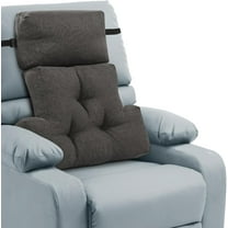 2 Pcs Neck Pillow Lumbar Support for Recliner, Back Pillow for Chair with Adjustable Headrest Pillow, Back Rest Pillow for Office Chairs, Recliners,Sofa, Couch, Brown