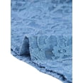 thumbnail image 5 of Blusa Semitransparente Con Cuello Alto Y Manga Corta Con Abertura En La Espalda Y Encaje Para Mujer Azul XL, 5 of 5