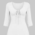 thumbnail image 4 of Gytharion Women's Tie Front Wrap Dresses V Neck Flowy Stylish Casual Dresses Long Sleeve Comfortable Versatile Midi Dresses, 4 of 4