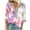 Pink Plus Size Blouse for Women_c, variant on CYMMPU Loose Fit Lace V Neck Spring Tunic Tops Summer Trendy Shirts Floral Printed Blouses for Women Dressy Casual 3/4 Sleeve Business Elegant Work Tops T-Shirts Yellow XL