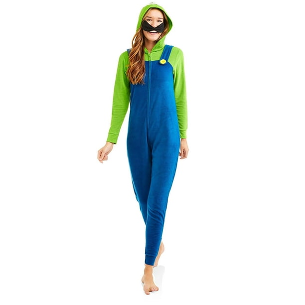 License Super Mario Women's Faux Fur Licensed Sleepwear Adult Costume