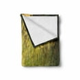 thumbnail image 2 of Fox Soft Flannel Fleece Throw Blanket, Fox in the Summer Forest Fresh Meadow Grass Wilderness Vixen Mammal Nature, Cozy Plush for Indoor and Outdoor Use, 50" x 70", Orange Yellow Green, by Ambesonne, 2 of 6