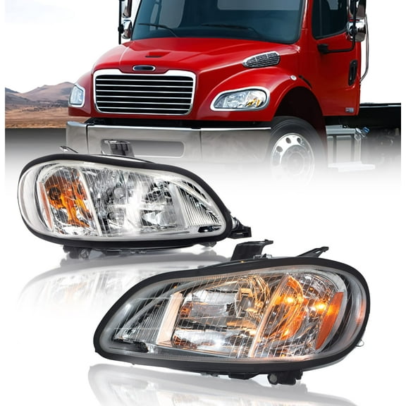 Freightliner M2 M-2 100 106 112 Headlight 2002-2018 Pair Set Left & Right Side