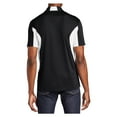 thumbnail image 2 of Yellow Rooster Mens Side Blocked Micropique Sport-Wick Polo Black/ White S, 2 of 7