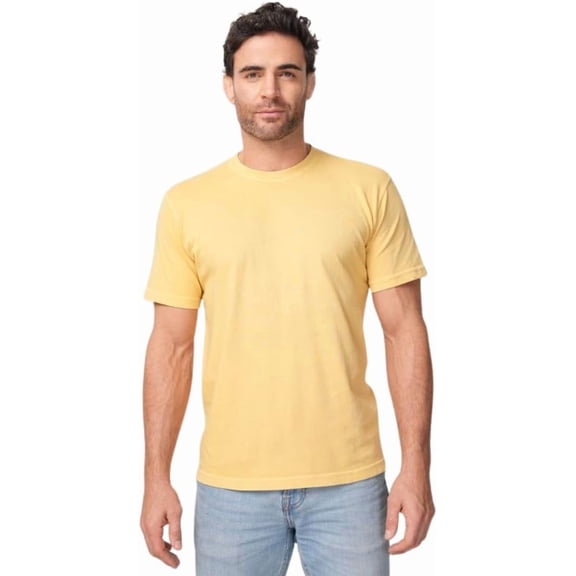 Adult Unisex Mid-Weight Pigment Dyed Short Sleeve T-Shirt, 100% Combed Cotton, Soft Ringspun Fabric - 400