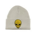 thumbnail image 1 of Gravity Threads Alien Head Patch Cuffed Beanie - White, 1 of 2