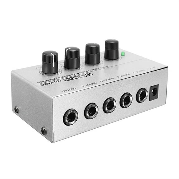 MX400 Sound 4 Channel Portable With Power Adapter Mini KTV Professional Family Au-dio Mixer Ultra Compact Mono Low Noise