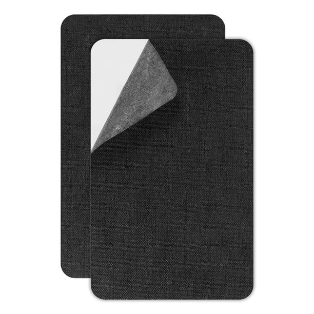 Parche de Reparación de Lienzo Autoadhesivo Impermeable Uxcell para Sofás y Tiendas Negro 4.9 x 8"