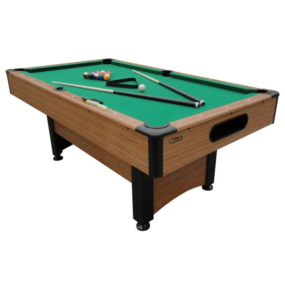 Mizerak Dynasty Space Saver 6.5' Billiard Table with Leg Levelers, Automatic Ball Return, and Classic Green Nylon Cloth