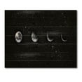 thumbnail image 3 of Designart 'The Night Sky With Moon Phases' Modern Print on Natural Pine Wood, 3 of 5