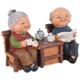 thumbnail image 1 of MasteelfCA 1 Pce Couple de Personnes Âgées Figurines en Résine Ornement Maison Cadeau de Saint-Valentin, 1 of 9