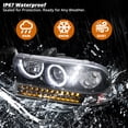 thumbnail image 7 of Spec-D Tuning Black LED Halo Projector Headlights + LED Bumper Lights Compatible with 1998-2004 Chevy S10 Pickup, 1998-2004 Chevy Blazer, Left + Right Pair Headlamps Assembly, 7 of 7