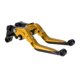 thumbnail image 1 of Palanca de freno y embrague corta larga para Yamaha YZF R1 15-22, palanca de manillar de motocicleta ajustable en 6 posiciones, aleación de aluminio, mango tono dorado con extremo negro, 1 of 1