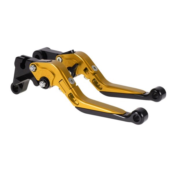 Palanca de freno y embrague corta larga para Yamaha YZF R1 15-22, palanca de manillar de motocicleta ajustable en 6 posiciones, aleación de aluminio, mango tono dorado con extremo negro