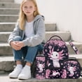 thumbnail image 2 of Jeiento Cherry Blossom Axolotl School Backpack for Girls 10-12 with Insulated Lunch Box Pencil Case Water Bottle Sleeve Keychain 17 inch Bookbag for 3rd-5th Grade Kids Lightweight Waterproof Daypack, 2 of 8