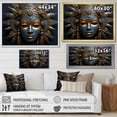thumbnail image 4 of Designart "Mende Beauty Woman Mask in Black" People Framed Wall Art - Global Black African Mask Bedroom Framed Canvas Wall Art, 4 of 6