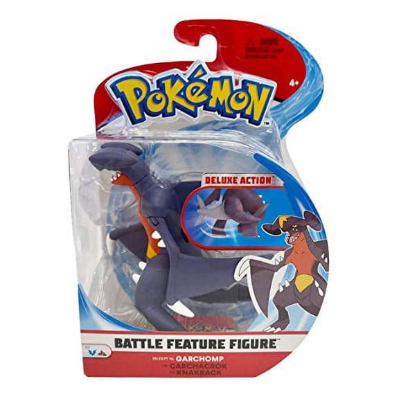 Pokemon Garchomp Deluxe Action Battle Feature Figure, 4.5"