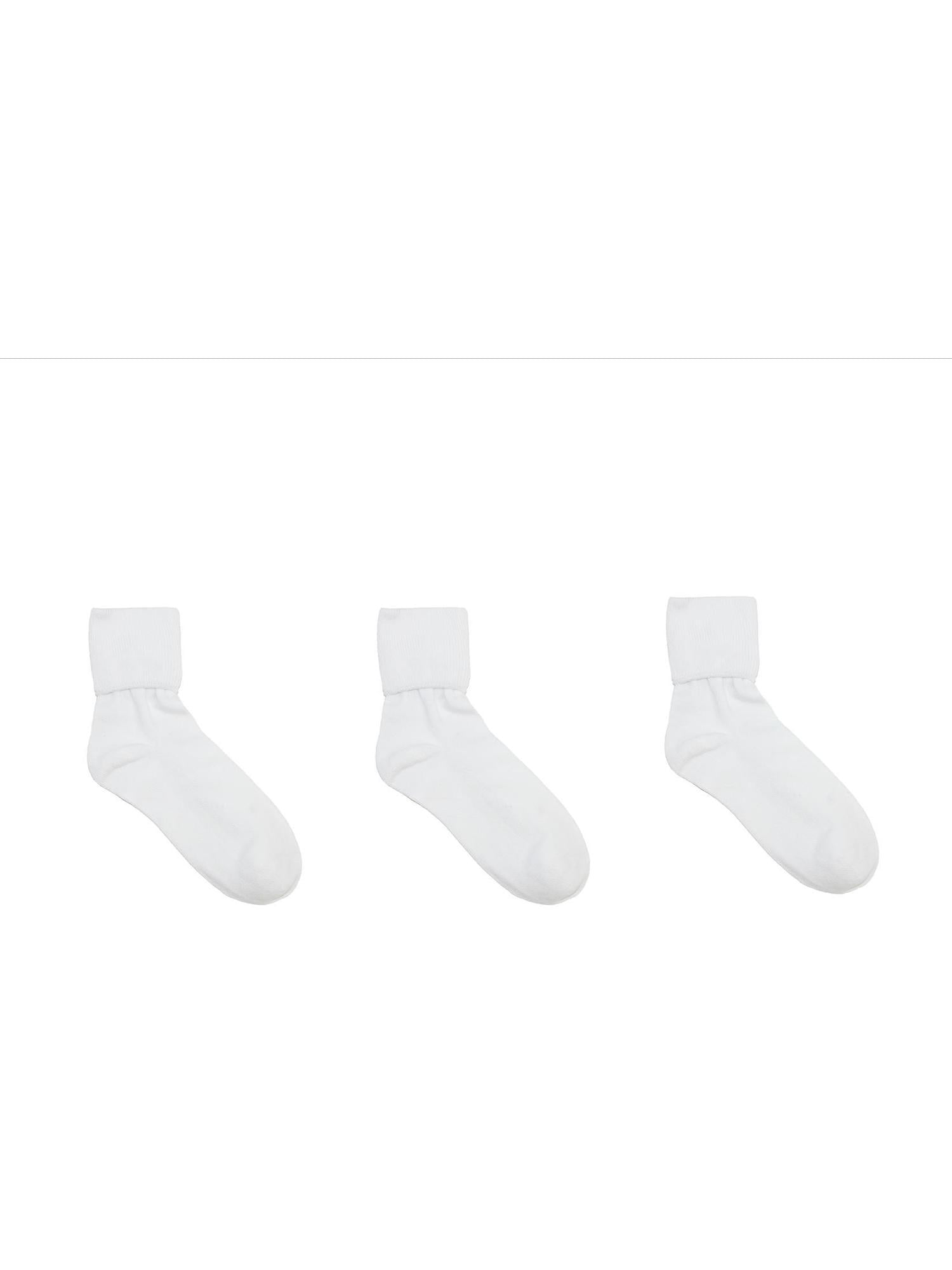 Women's Organic Cotton Turn Cuff Sock (Pack of 3), Size one size