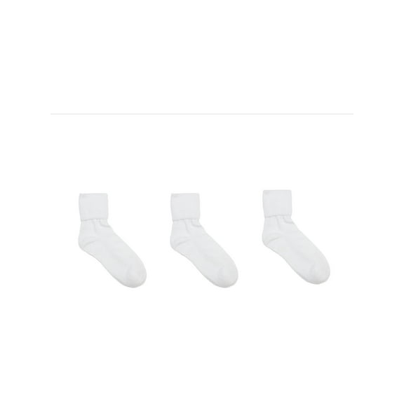 Women's Organic Cotton Turn Cuff Sock (Pack of 3), Size: one size