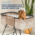 thumbnail image 7 of SereneLife Foldable Dog Bath Tub with Adjustable Height, 360° Access, Drain Hose & Storage Pockets – 130 lb Capacity Grooming Station for Indoor/Outdoor Use, Beige, 7 of 7