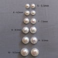 thumbnail image 2 of US 5A 10 Pairs 6~10.5mm Real Freshwater Loose Pearl Beads Flat Back Half Drilled, 2 of 5