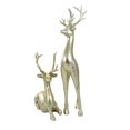 thumbnail image 3 of Christmas Gold Sitting/Standing Reindeer Figurine Christmas Retro Deer Tc00889*Tc01552, 3 of 3