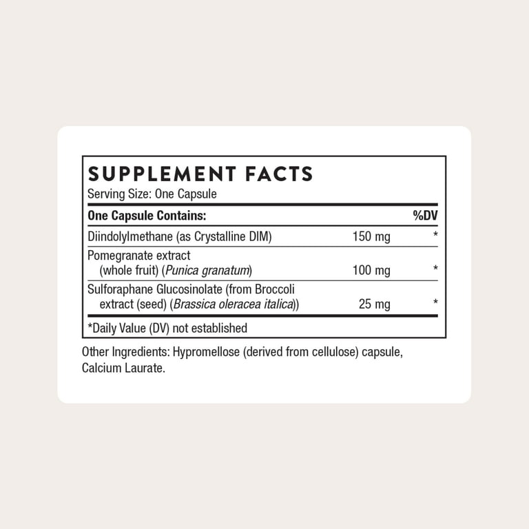 Thorne DIM Complex Supplement, Hormone Balancing Vitamins, Estrogen Detox  Support, 60 Capsules