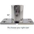 thumbnail image 4 of ABCISI Heavy Duty Boat Hand Rail Fitting, 90 Degree 1 inch Rectangular Base-Marine 316 Stainless Steel Deck Hardware, 4 of 8