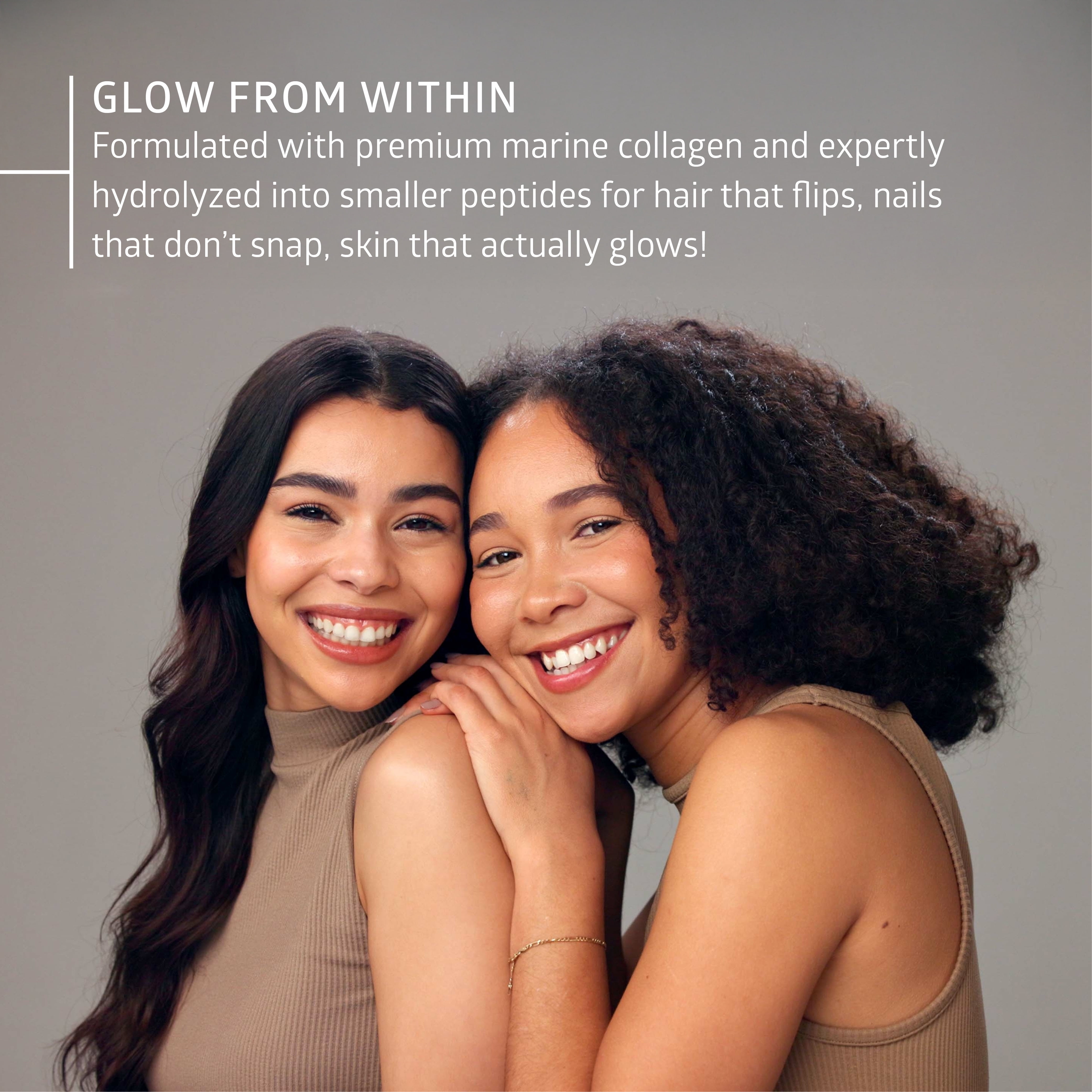 Hydrolyzed Marine Collagen with Hyaluronic Acid, Vitamin C, Theaflavin and Copper, Collagen Supplement for Women and Men for Radiant Skin, Hair & Nails, Gluten Free and Non-GMO, 120 Veg Caps