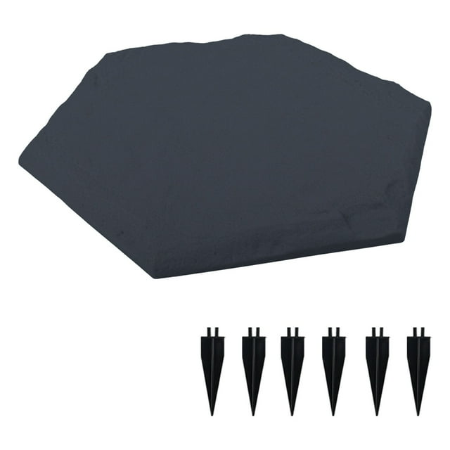 Pierres de Jardin avec Clous de Sol Matériau Hexagonal PP pour Allées Extérieures Jardins Parcs