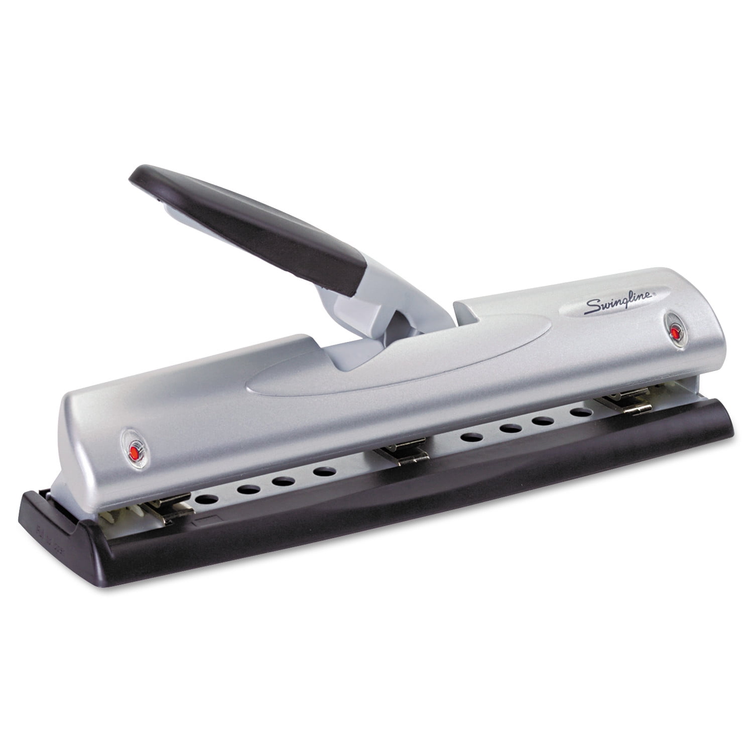 Swingline 12Sheet Easy View LightTouch ThreeHole Punch, 9/32" Holes