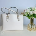 thumbnail image 2 of Coach Mollie Tote 25 in Gold/Chalk Light Saddle Womens, 2 of 7