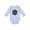AE-Light Blue, variant on 20 Sided Black Dice Boys or Girls Long Sleeve Baby Bodysuit