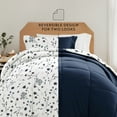 thumbnail image 2 of Noble Linens 8 Piece Dorm Bedding Bundle, Comforter & Sheet Set, Pillows, Laundry Bag, 2 of 8