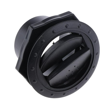 Round Louvered Air Vent Deflector Exhaust Grille Wall Vent Outlet RV Boat Marine 605mm/2.36x2.55inchm Black
