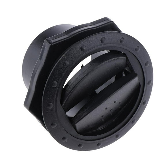 Round Louvered Air Vent Deflector Exhaust Grille Wall Vent Outlet RV Boat Marine 605mm/2.36x2.55inchm Black
