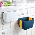 thumbnail image 3 of Toystoory Bote de basura ecológico Bote de basura plegable, duradero, conveniente y que ahorra espacio Organizadores de utensilios de cocina gris blanco, 3 of 6