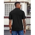 thumbnail image 4 of COOFANDY Mens Polo Shirts Short Sleeve Cotton Pique T-Shirts 2 Buttons Casual Performance Golf Shirts, 4 of 6