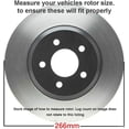 thumbnail image 2 of Detroit Axle - 10.47" (266mm) Rear Disc Brake Rotors Replacement for Subaru Forester Impreza Legacy Saab 9-2X, 2 of 5