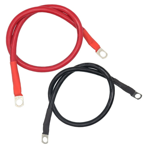 Power Battery Cable 25 0.6M 4 Gauge AWG Wire Set Red & Black Ground Battery Wire