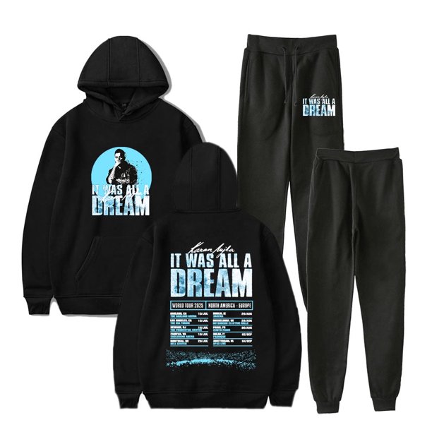 Karan Aujla It Was All A Dream World Tour 2025 Fechas Sudaderas con capucha Pantalones Jogger Conjunto de ropa de calle unisex